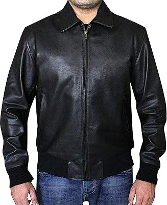 Chicago-fashions veste en cuir noir happy days fonzie pour hommes, marron vieilli