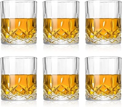 Ensemble de 6 verres à whisky triplorer, 11 oz, verres à whisky antiques