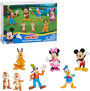 Ensemble de figurines mickey mouse 7 pièces, mickey mouse clubhouse games, exclusivité amazon
