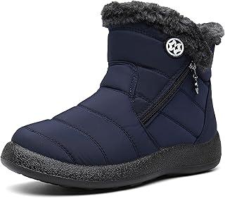 Bottes d'hiver pour femmes bottes imperméables doublées chaudes bottes de neige antidérapantes légères