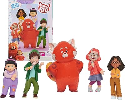 Ensemble de figurines disney et pixar turning red bff, 5 pièces, hauteur 3"