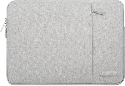 Housse pour ordinateur portable en polyester imperméable à motif vertical mosiso avec poche