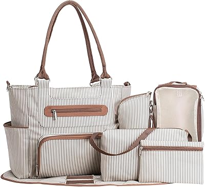 Ensemble de 7 sacs à couches avec soleil, lune et étoiles, poche