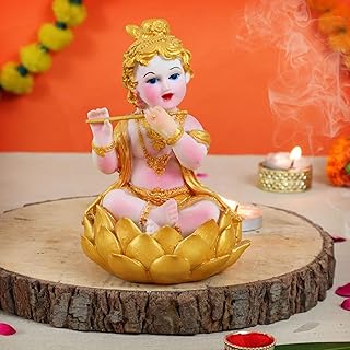 Statue de krishna à rubans de marée