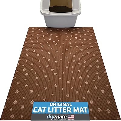 Tapis de cage pour chien drymate rayé et beige marron 28