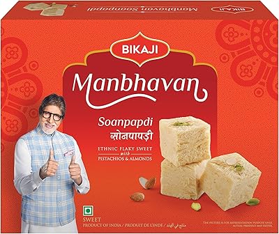 Bikaji original soan papdi - manbhavan | végétarien | produit de l'inde |