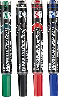 Porte-marqueur pour tableau blanc pentel maxiflow flexfill, 4 pièces, assortis