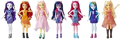 Fête d'amitié my little pony equestria girls, 7 poupées avec vêtements et chaussures