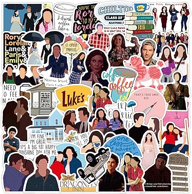 50 autocollants gilmore girls pour ordinateur portable, livre, voiture, moto, skateboard, vélo, bagages