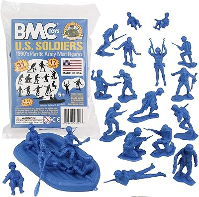 Bleu - bmc marks plastic us army men - figurines bleues 31 pièces