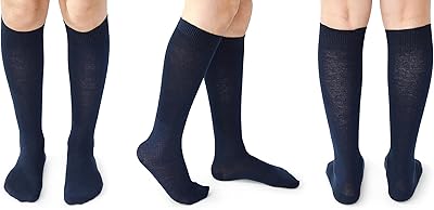 5 paires de chaussettes hautes en coton pour enfants filles tout-petits