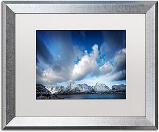 Pull weather par philippe sainte-laudy, blanc mat, cadre argenté 16x20 pouces