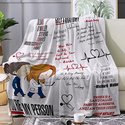 Couverture en laine douce imprimée grey's anatomy, matelas, canapé, siège de voiture, couverture