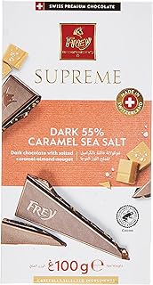 Barre suprême de chocolat noir et caramel salé gratuite, 100 g