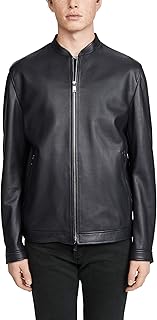 Veste en cuir morrison theory pour hommes