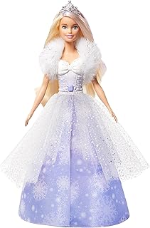 Poupée princesse barbie dreamtopia fashion reveal, 12 pouces, blonde avec coiffure rose, gkh26