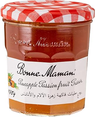 Confiture d'ananas et de fruits de la passion bon maman, 370 g