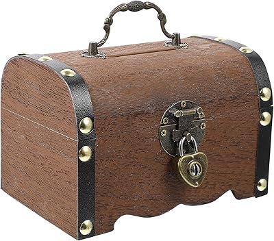 Coffre au trésor en bois antique vozeria avec boîte à serrure pour collection
