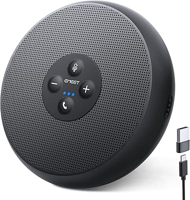 Haut-parleur usb certifié imate m1a zoom, microphone ai à 360 degrés, prise audio