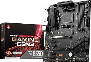 Carte mère de jeu msi plus 7b86-050r mpg b550, noire