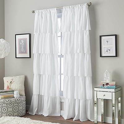 Panneau de rideau à volants curtainworks, 84 pouces, blanc, 1q82460gwt