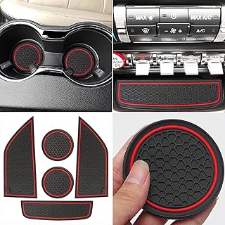 Tapis droits antidérapants et anti-poussière pour accessoires ford mustang 2015-2022 adaptés aux porte-gobelets