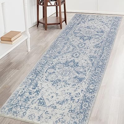 Famiba long tapis de couloir antidérapant cuisine lavable avec dos en caoutchouc