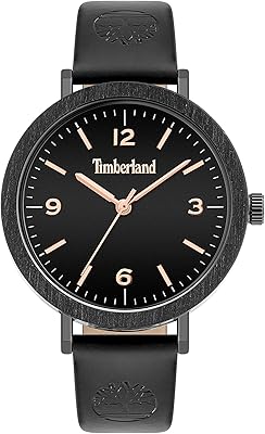Montre à quartz analogique nison pour femme, cadran noir et bracelet en cuir