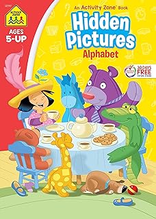 Zone scolaire - cahier d'exercices de l'alphabet avec images cachées, 5 ans et plus, abc, puzzles d'images, objets, rimes, sons de lettres, plus (série school activity zone®). Diaytar : Connectez-vous aux meilleures offres