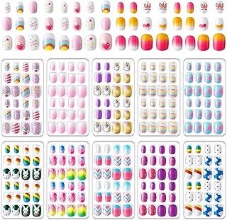 Kit de 288 mini ongles à presser pour enfants avec faux