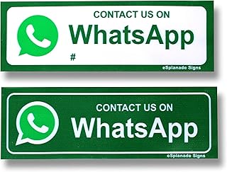 Autocollant combiné esplanade "contactez-nous sur whatsapp" - facile à installer, résistant aux intempéries