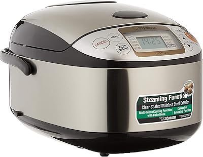 Cuiseur à riz ns-tsq10 en acier inoxydable marron zogrushi 220-230 volts