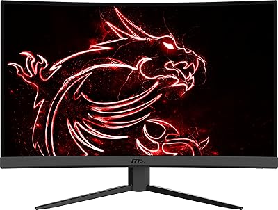 Moniteur de jeu incurvé msi optix g32c4 fhd 31,5 pouces