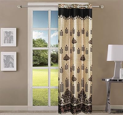 Rideaux de porte impériaux queensliving 7 pieds - ensemble de 1, marron