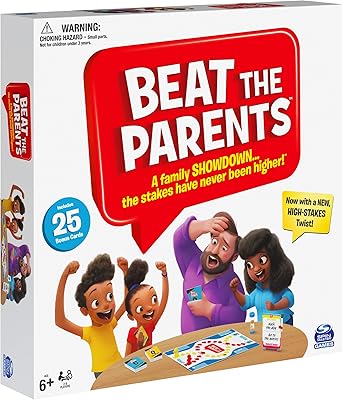 Le jeu familial classique de pete the parents, pour les enfants contre