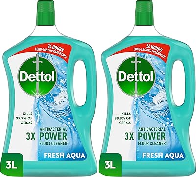Nettoyant pour sols au pouvoir antibactérien (tue 99,9% des germes) avec parfum aqua