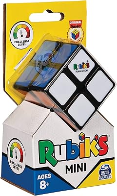 Rubik 6064345, spin master, 2x2 mini, original, avec 2 couches 4 cubes, jeu