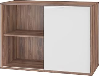 Armoire de bureau brv avec 1 porte et 2 fentes, h 63,5 cm