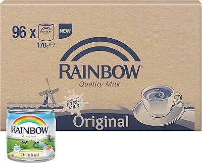 Lait liquide évaporé arc-en-ciel avec vitamine d, saveur originale - 96 x 170