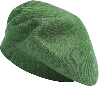 Chapeau béret français pour femme, chapeau béret réversible en cachemire chaud de couleur