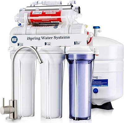 Système de purification d'eau potable ispring rcc7ak-uv 75gpd osmose inverse sous évier à