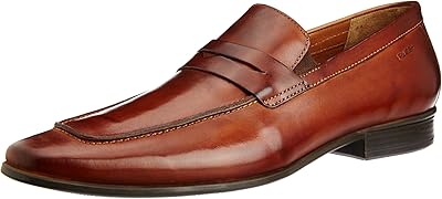 Chaussures formelles en cuir beige foncé pour hommes - taille 9 uk/inde