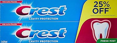 Dentifrice crest cavity protection menthe fraîche, 2 x 125 ml