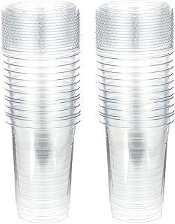 Tasse à jus snh 20oz avec couvercle transparent solide jetable 25 pièces