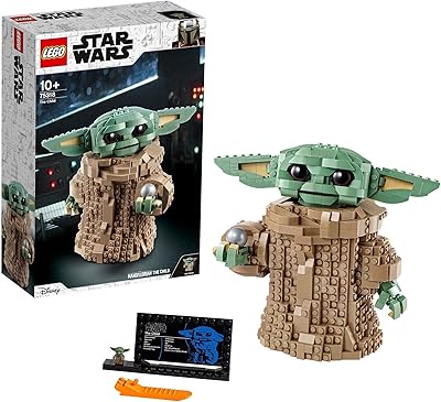 Lego star wars 75318 : le mandalorien, figurine cadeau baby yoda