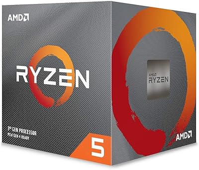 Amd cpu 100-100000050box processeur am4 ryzen 5 3500 box, aluminium, multicolore