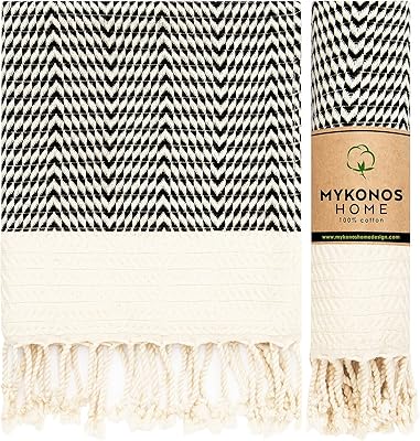 Ensemble de 2 serviettes turques mykonos - 40 x 19 pouces, 100 %