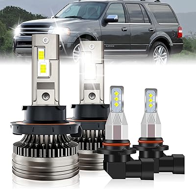 Tx bellmo 9008/h13 kit de conversion d'ampoules de phare led pour ford expedition (2007-2014) 9008/h13 haut et bas + 6000 k blanc froid 600 % de luminosité plug and play, lot de 4. Votre satisfaction, notre priorité chez Diaytar