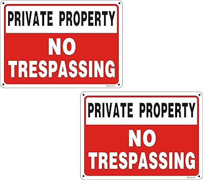 Panneau métallique étanche godvia private unaffected property 7" x 10" 2. Diaytar : Des prix qui défient toute concurrence