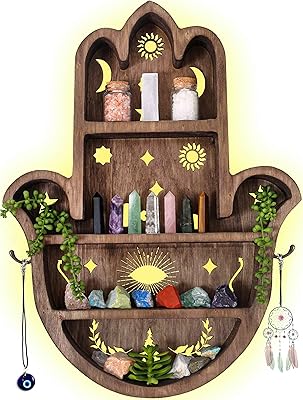 Tameem crafts support en bois pour cristaux hamsa présentoir en cristal